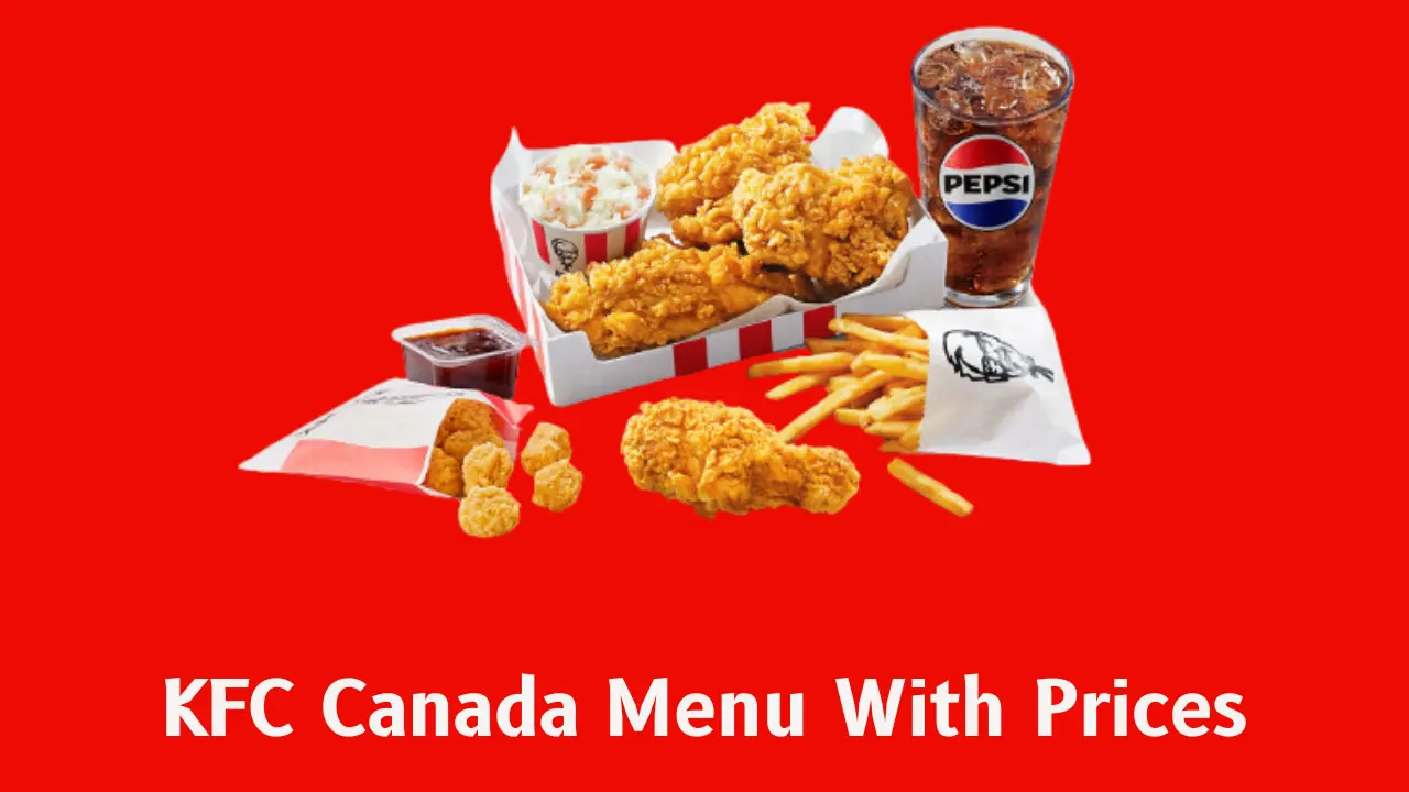 KFC Canada Menu With Prices