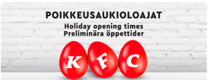 KFC Menu Hinnat Suomi