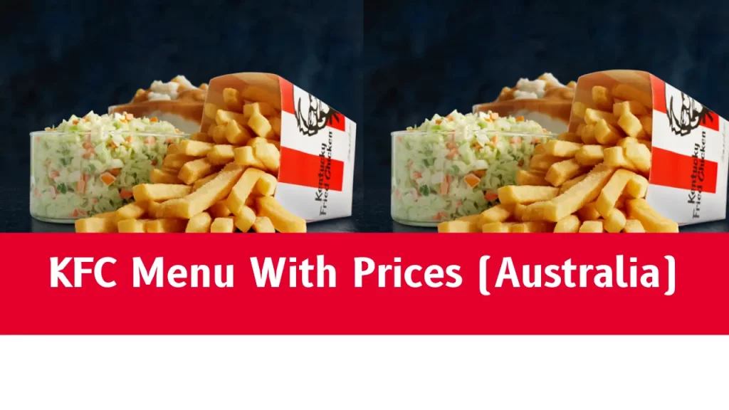 KFC Menu With Prices (Australia)