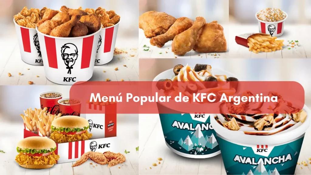 Menú Popular de KFC Argentina